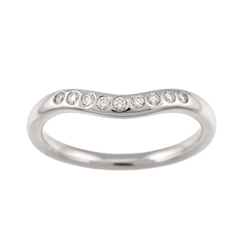 Band Ring Platinum with Diamonds