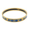 Bracelet Enamel and Metal Black and Blue