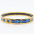 Bracelet Enamel and Metal Black and Blue