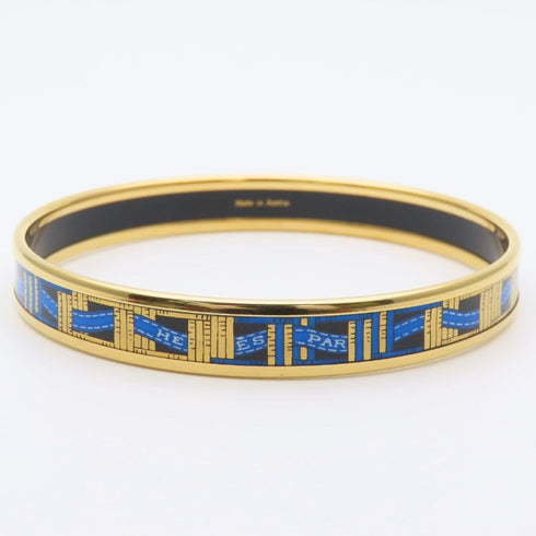 Bracelet Enamel and Metal Black and Blue