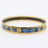 Bracelet Enamel and Metal Black and Blue