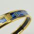 Bracelet Enamel and Metal Black and Blue