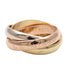 Vendome Louis Cartier Band Ring 18K Tricolor Gold