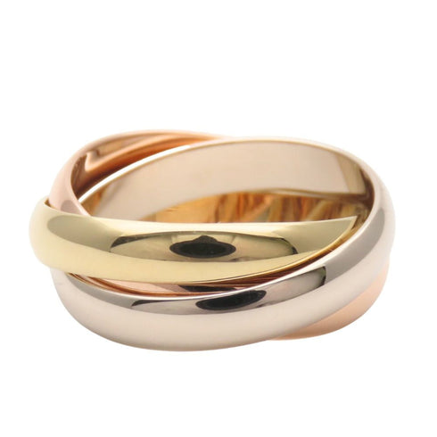 Vendome Louis Cartier Band Ring 18K Tricolor Gold