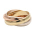 Vendome Louis Cartier Band Ring 18K Tricolor Gold