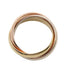Vendome Louis Cartier Band Ring 18K Tricolor Gold