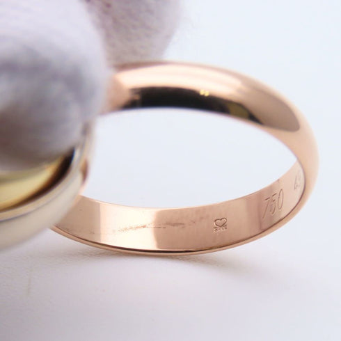 Vendome Louis Cartier Band Ring 18K Tricolor Gold