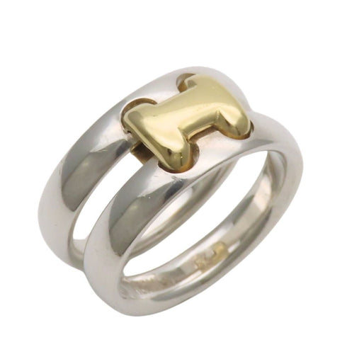 Olympe Band Ring Sterling Silver and 18K Yellow Gold