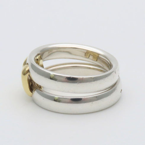 Olympe Band Ring Sterling Silver and 18K Yellow Gold