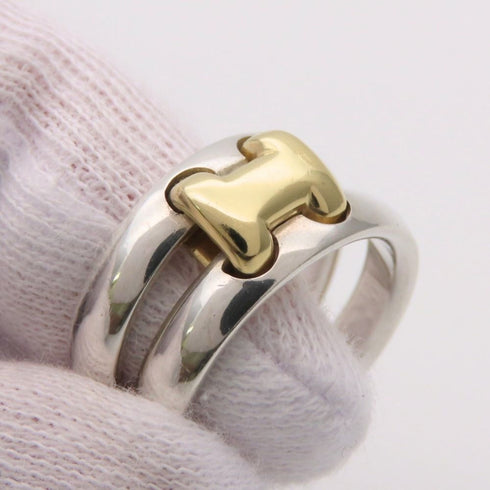 Olympe Band Ring Sterling Silver and 18K Yellow Gold
