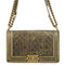 Boy Flap Bag Quilted Crackled Calfskin Old Medium