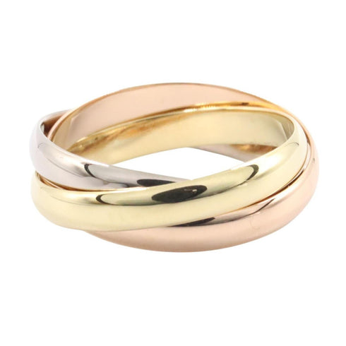 Vendome Louis Cartier Band Ring 18K Tricolor Gold