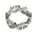 C Heart Ring Sterling Silver and 18K White Gold with Diamonds