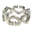 C Heart Ring Sterling Silver and 18K White Gold with Diamonds