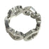 C Heart Ring Sterling Silver and 18K White Gold with Diamonds
