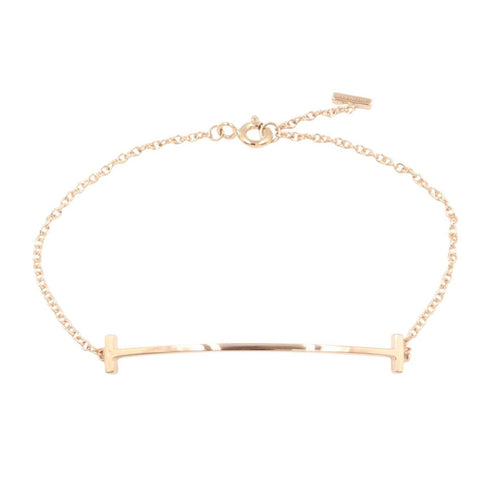 T Smile Pendant Necklace 18K Rose Gold