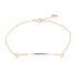 T Smile Pendant Necklace 18K Rose Gold