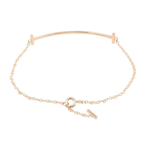 T Smile Pendant Necklace 18K Rose Gold