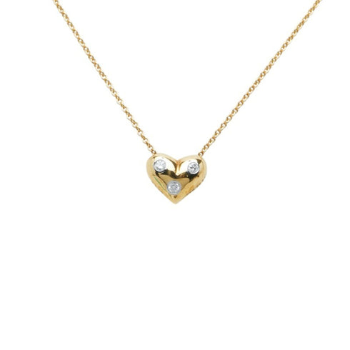 Pendant Necklace Platinum and 18K Yellow Gold with Diamond