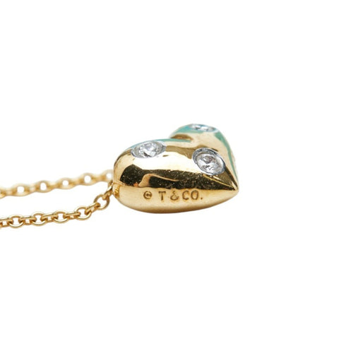 Pendant Necklace Platinum and 18K Yellow Gold with Diamond