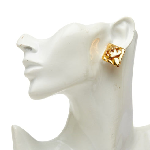 CC Logo Clip-On Earrings Metal Gold-Tone Metal