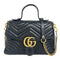 GG Marmont Top Handle Flap Bag Matelasse Leather Small