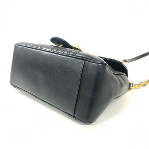 GG Marmont Top Handle Flap Bag Matelasse Leather Small