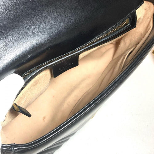 GG Marmont Top Handle Flap Bag Matelasse Leather Small