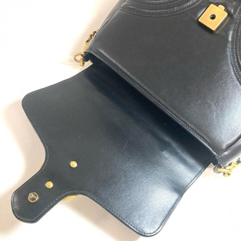 GG Marmont Top Handle Flap Bag Matelasse Leather Small