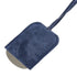 Pendant Necklace Leather and Metal Navy Silver