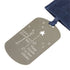 Pendant Necklace Leather and Metal Navy Silver