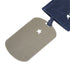 Pendant Necklace Leather and Metal Navy Silver
