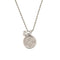 Round Pendant Necklace Metal Silver