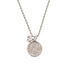 Round Pendant Necklace Metal Silver