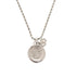 Round Pendant Necklace Metal Silver