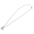 Round Pendant Necklace Metal Silver