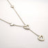 Heart Link Lariat Pendant Necklace Sterling Silver
