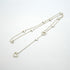 Heart Link Lariat Pendant Necklace Sterling Silver