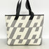 Cabas H en Biais Tote Canvas with Leather 40