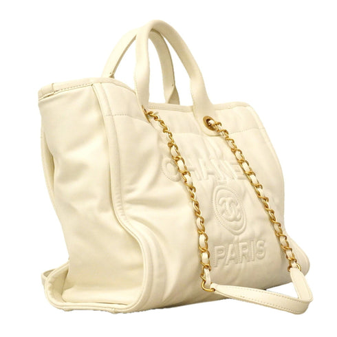 Deauville Tote Embossed Calfskin Large
