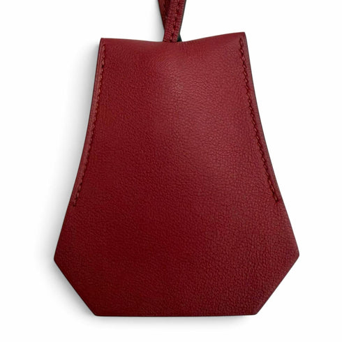 Pendant Necklace Leather Bordeaux Silver Hardware