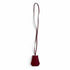 Pendant Necklace Leather Bordeaux Silver Hardware