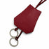 Pendant Necklace Leather Bordeaux Silver Hardware