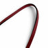 Pendant Necklace Leather Bordeaux Silver Hardware