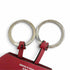 Pendant Necklace Leather Bordeaux Silver Hardware
