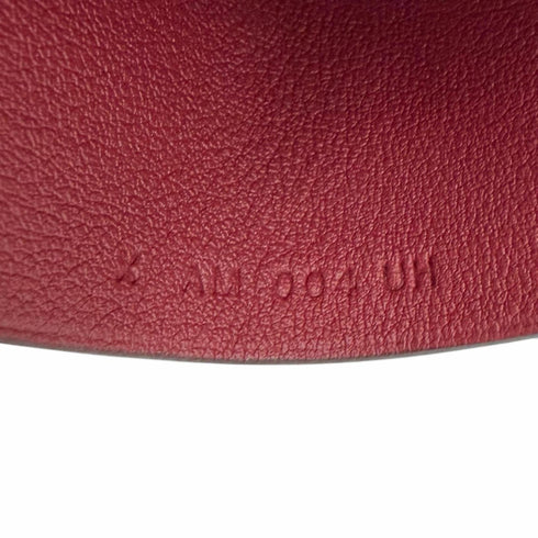 Pendant Necklace Leather Bordeaux Silver Hardware