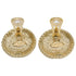 CC Logo Clip-On Earrings Metal Gold-Tone Metal