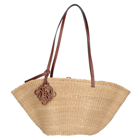 Shell Basket Bag Woven Raffia Medium