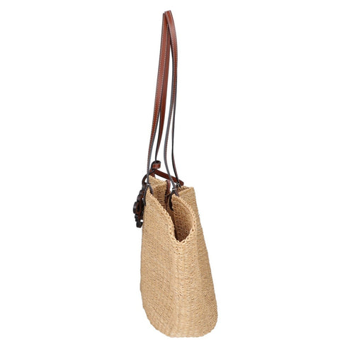 Shell Basket Bag Woven Raffia Medium