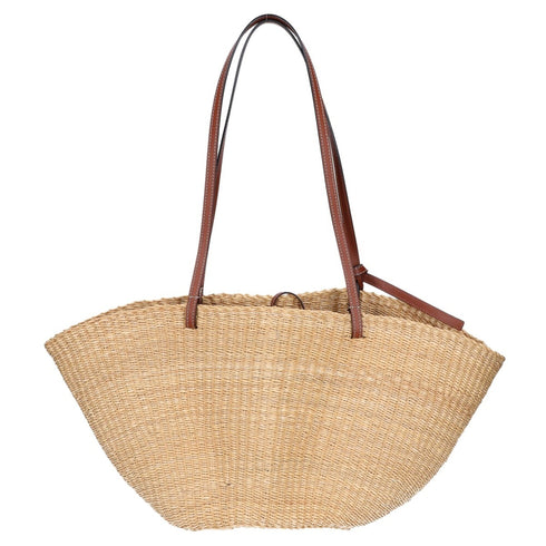 Shell Basket Bag Woven Raffia Medium
